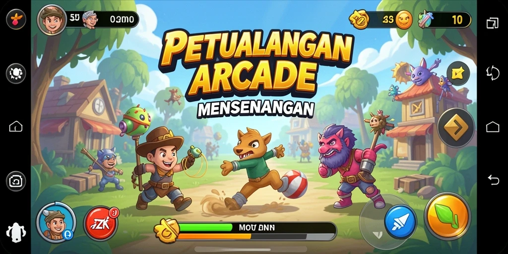 Screenshot gameplay 5ZK menunjukkan aksi seru dalam permainan Arcade.