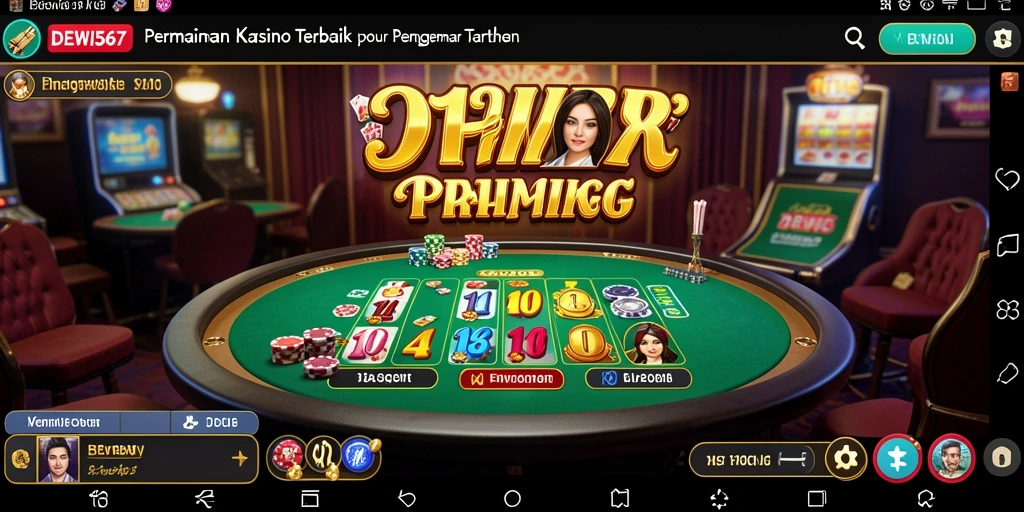 Screenshot gameplay DEWI567 dengan tema kasino yang menarik.