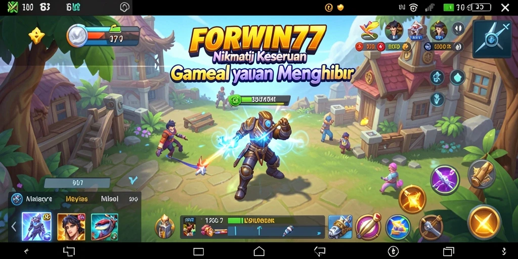 Tampilan gameplay FORWIN77 yang menghibur dan penuh warna.