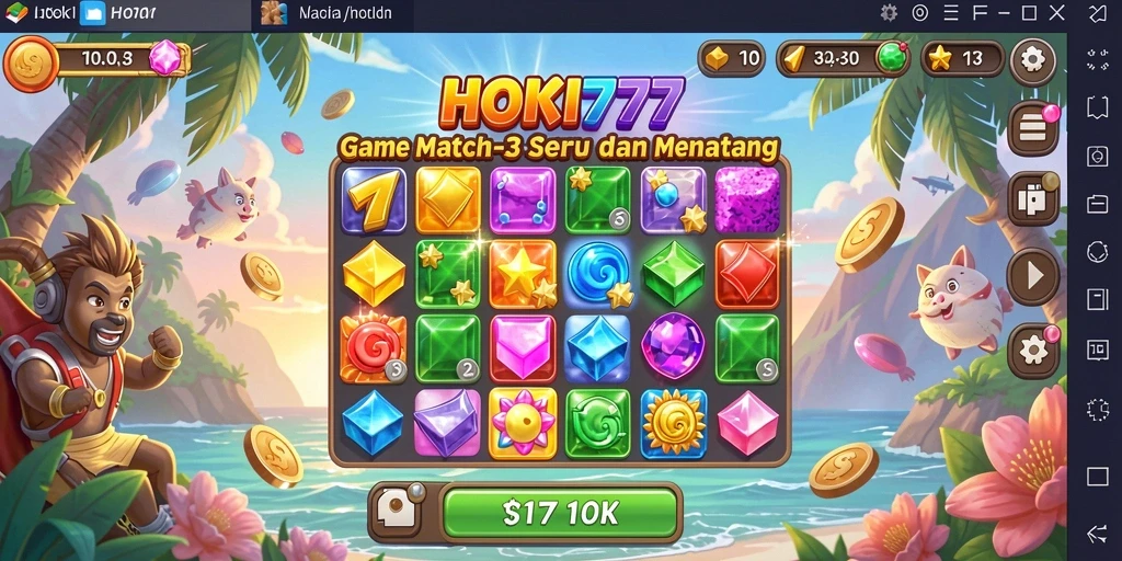 Tampilan permainan HOKI777 yang penuh warna dan menyenangkan.