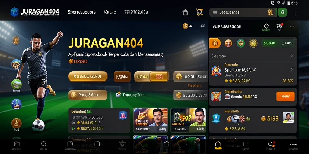 Tampilan antarmuka pengguna yang menarik dari JURAGAN404 dalam taruhan olahraga.