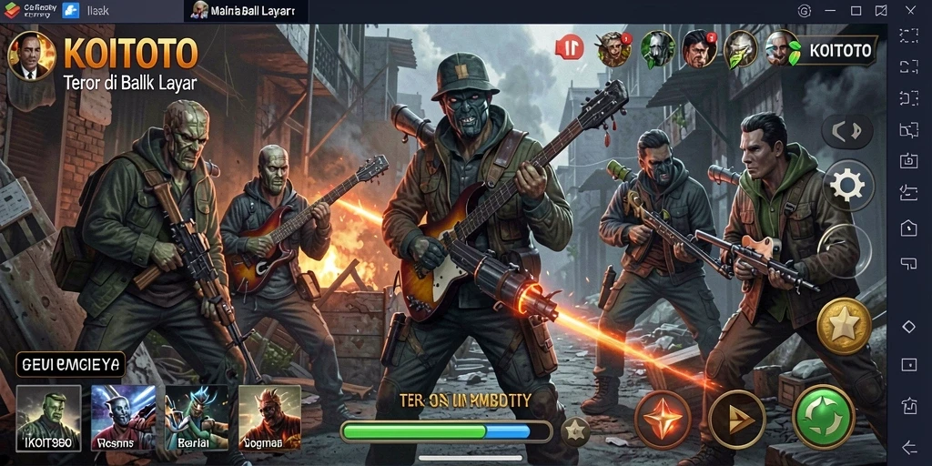 Tangkapan layar menakutkan dari gameplay KOITOTO yang intens.