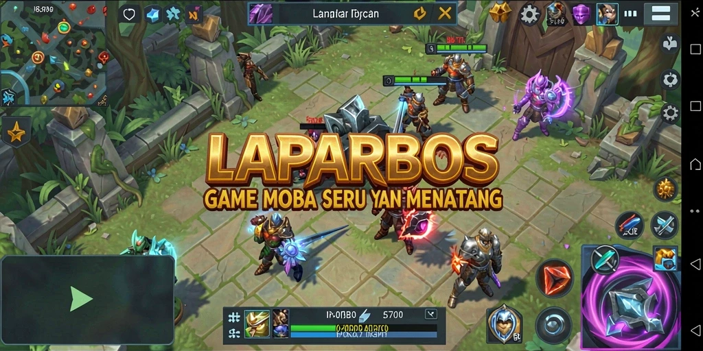 Tampilan gameplay seru dari LAPARBOS dengan karakter yang beraksi.
