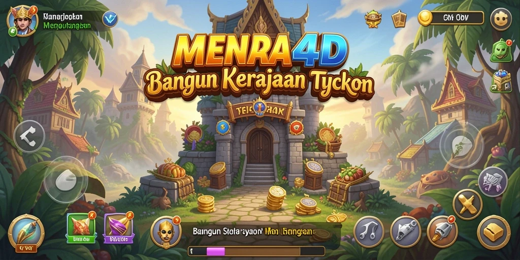 Screenshot MENARA4D menampilkan grafik gameplay Tycoon yang menarik.