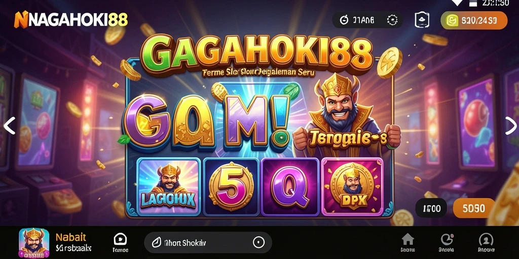 Screenshot gameplay NAGAHOKI88 menampilkan putaran slot yang mendebarkan.