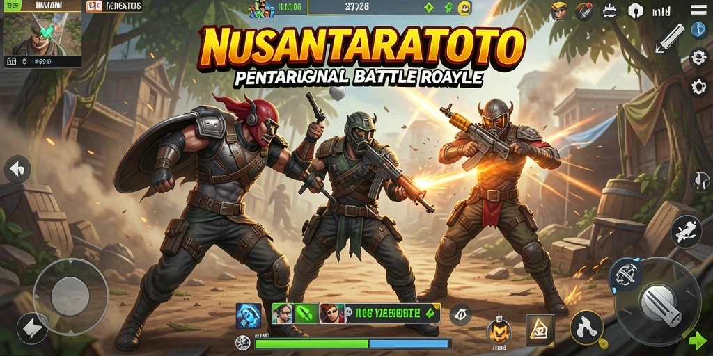 Gameplay NUSANTARATOTO yang menegangkan di medan perang.