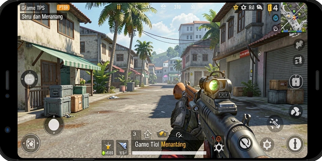 Screenshot utama PT89 menampilkan aksi seru dalam game TPS.