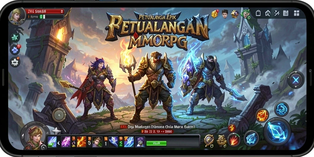 Tangkapan layar utama ZK6 menampilkan aksi pertempuran yang mendebarkan.