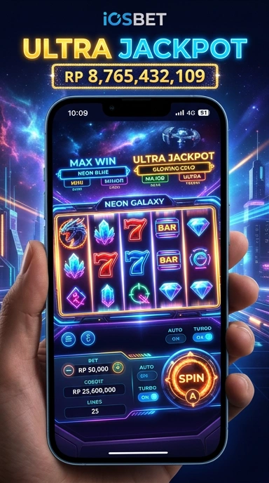 Screenshot halaman utama aplikasi iosbet yang menampilkan berbagai kategori.